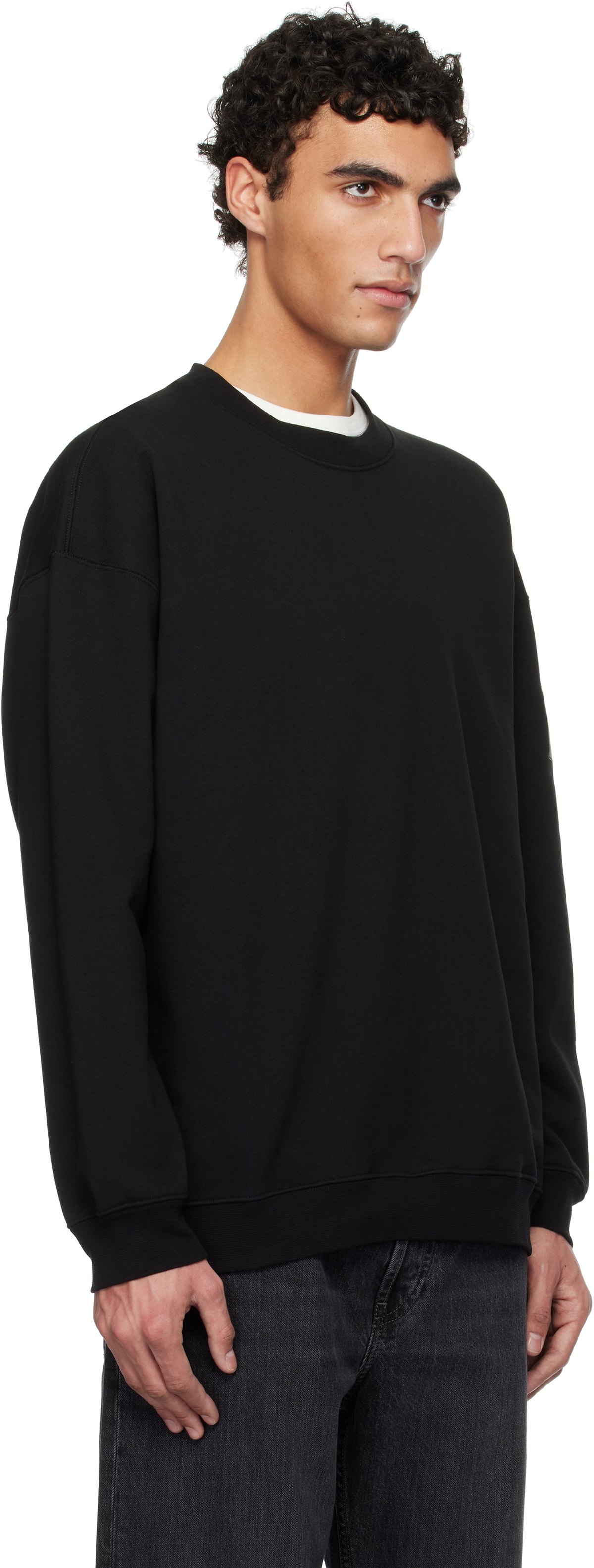 N.Hoolywood Black Crewneck Sweatshirt