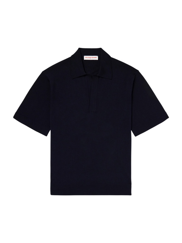 Photo: Orlebar Brown - Raffertie Merino Wool Polo Shirt - Blue