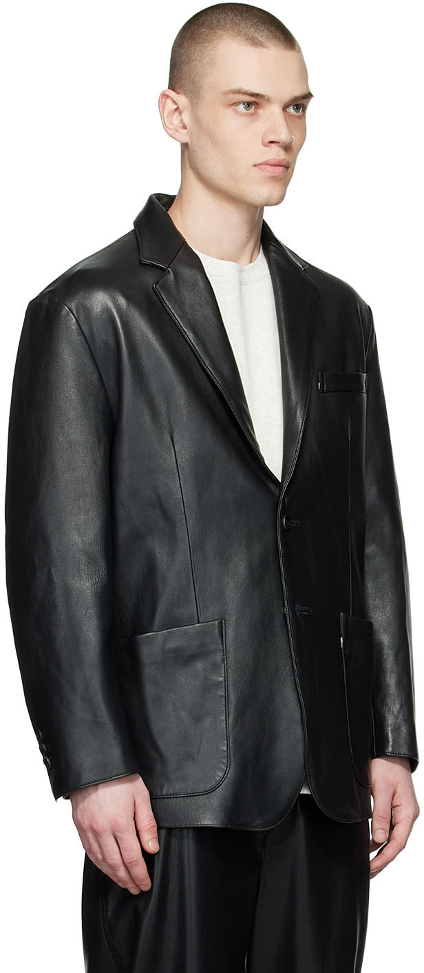 WACKO MARIA Black Leather Jacket