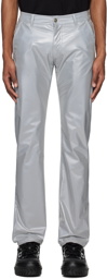 424 Gray Metallic Trousers