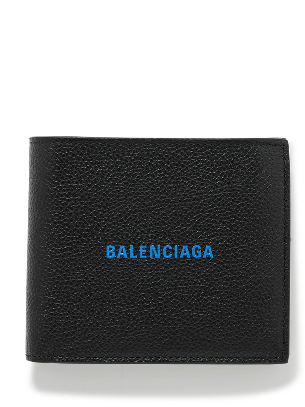 Photo: Balenciaga - Logo-Print Full-Grain Leather Billfold Wallet