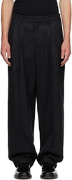 LE17SEPTEMBRE Gray Two-Tuck Wool Trousers