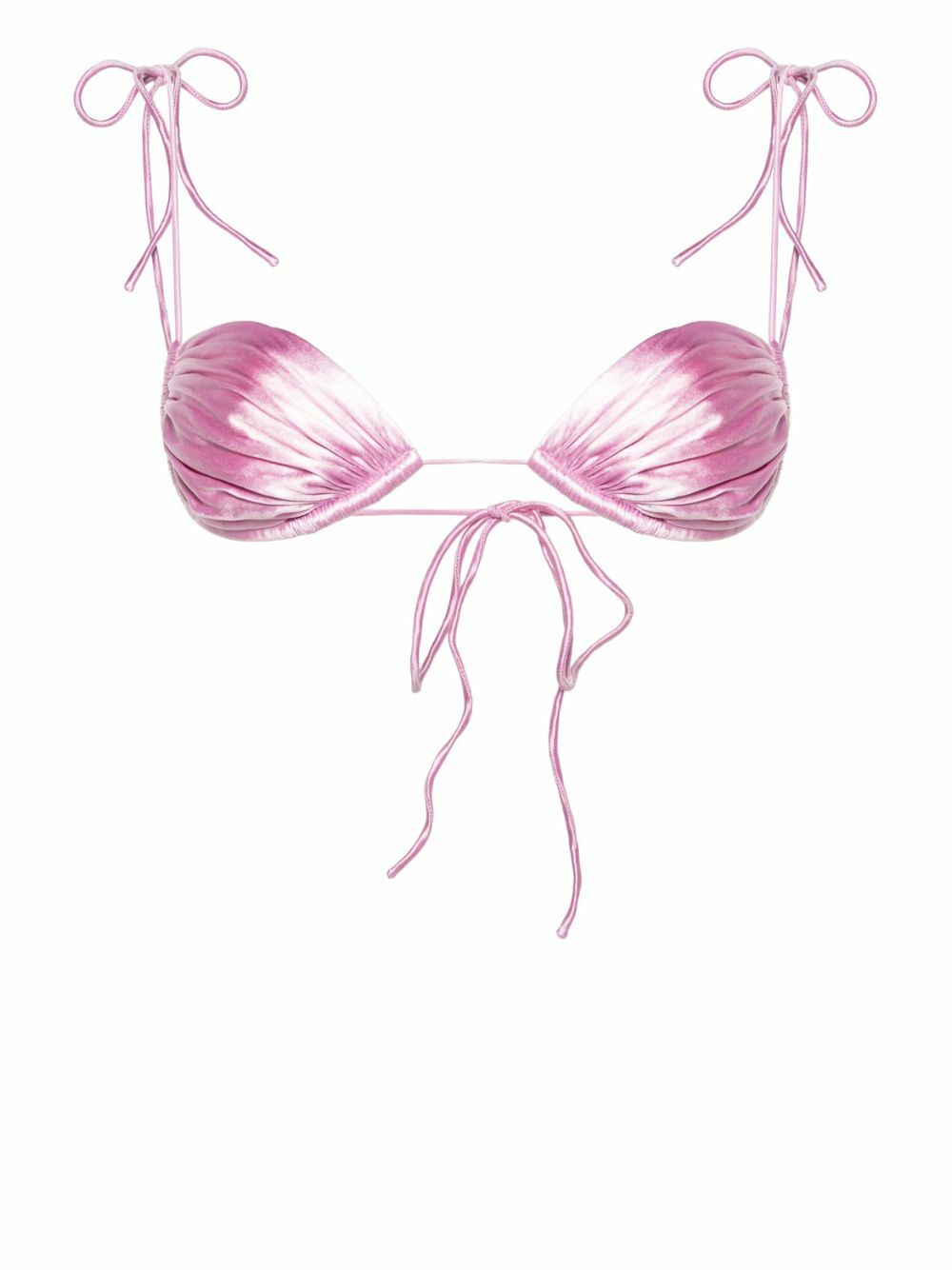 Isa Boulder Pink Satin-Finish Bikini Top Isa Boulder