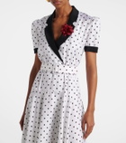 Rodarte Polka Dot silk twill midi dress