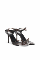Diesel D-Diam's-Thin cord sandal in croc-effect leather - Sandals Womens in Brown