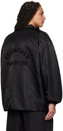 Essentials Black Drawstring Jacket