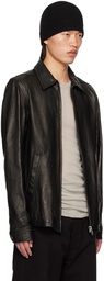 Rick Owens Black Porterville Brad Leather Jacket