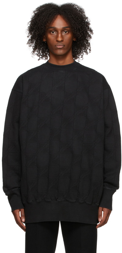 Photo: We11done Black Oversized Jacquard Zurry Sweatshirt