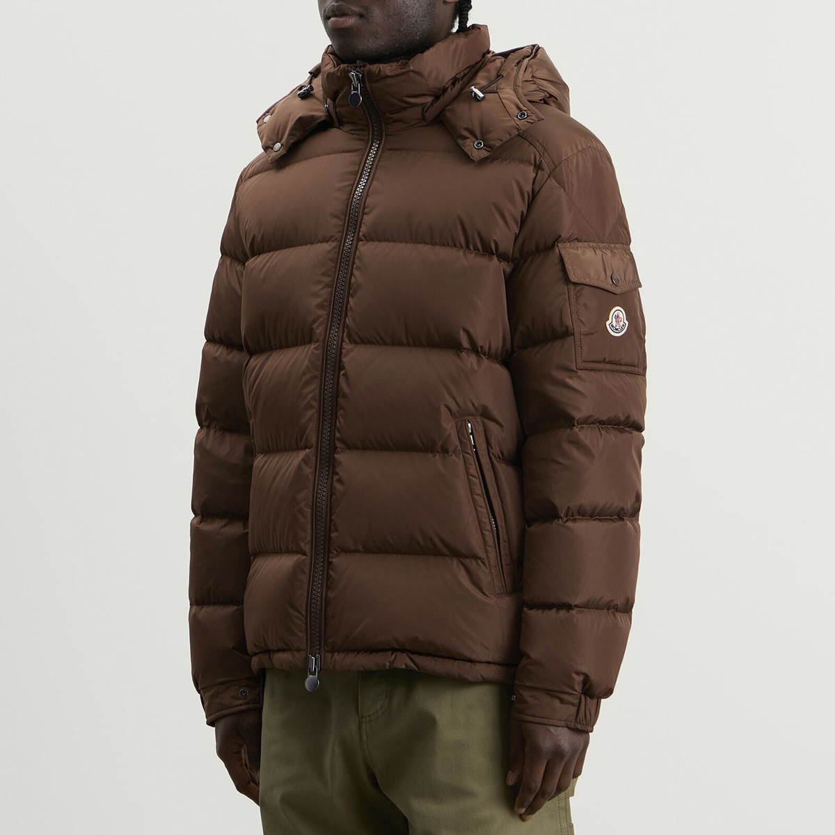 Moncler Men's Maya Matte Jacket in Brown