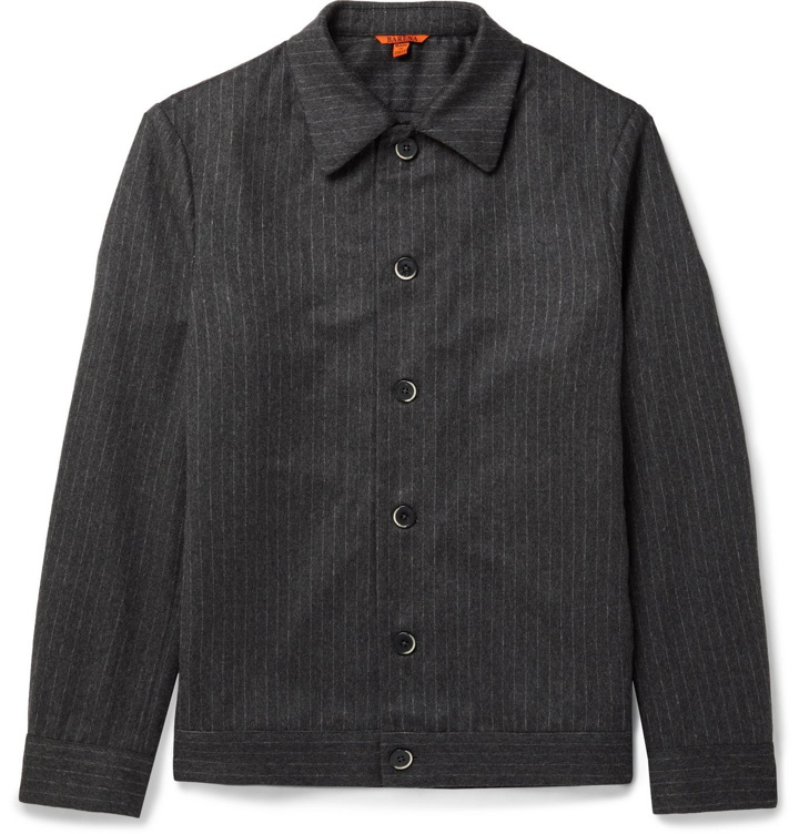 Photo: Barena - Pinstriped Virgin Wool-Blend Overshirt - Gray