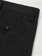 Mr P. - Philip Straight-Leg Linen-Twill Suit Trousers - Black