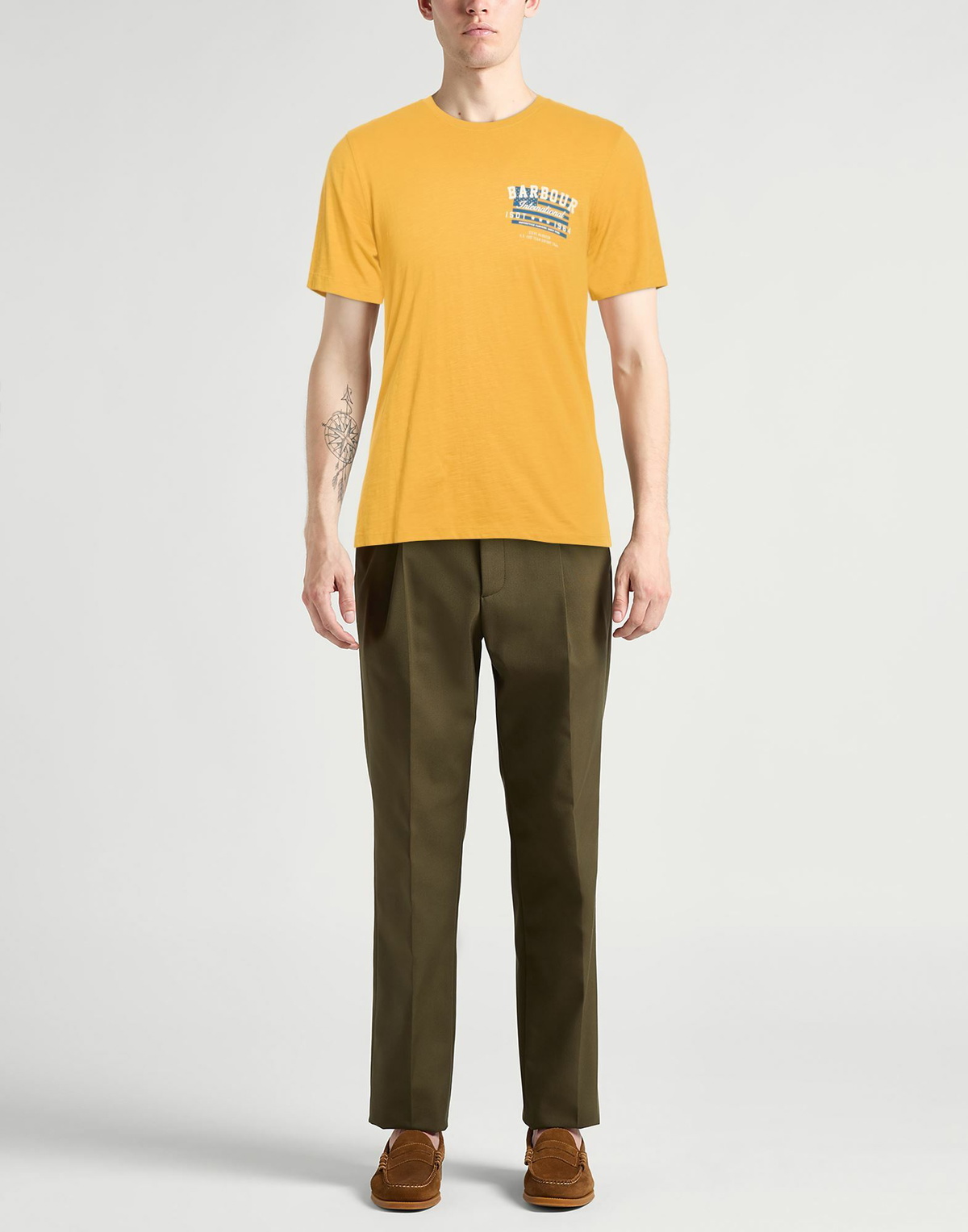 Barbour Mens T-shirt Mustard
