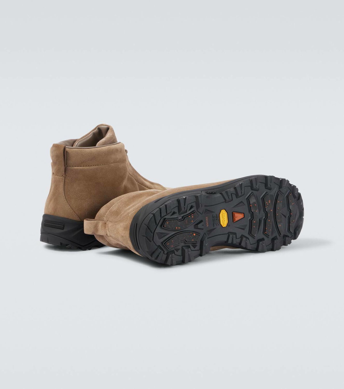 Zegna Triple Stitch suede high-top sneakers