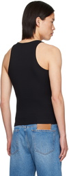 GANNI Black Patch Tank Top