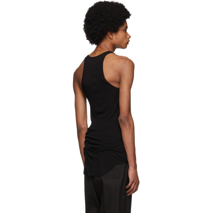 Rick Owens Black Basic Rib Tank Top Rick Owens