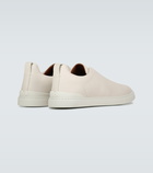 Zegna - Triple Stitch leather sneakers with concealed laces