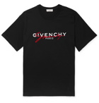 Givenchy - Logo-Embroidered Cotton-Jersey T-Shirt - Black