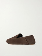George Cleverley - Mayfair II Collapsible-Heel Suede Loafers - Brown