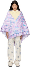 Martine Rose Purple Ruffled Scarf