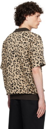 WACKO MARIA Beige Jacquard Knit Polo