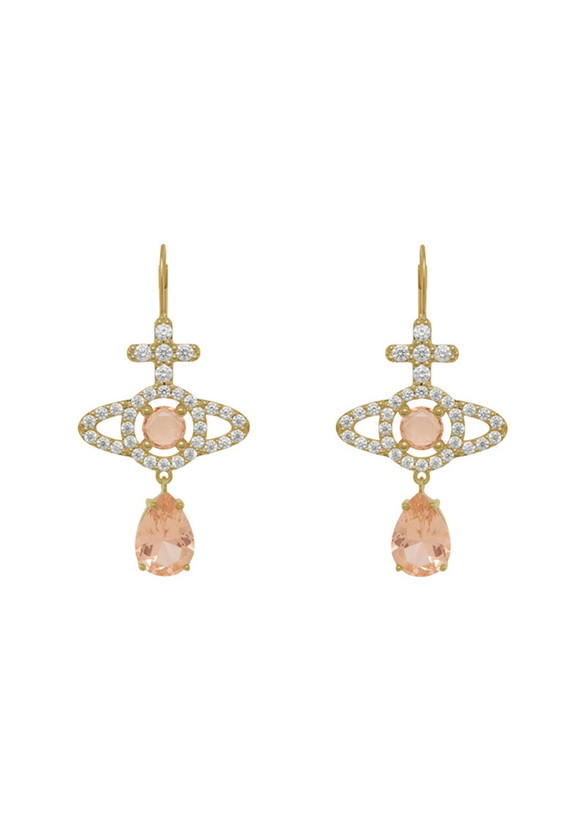 Photo: Vivienne Westwood Olympia Pavé Drop Earrings - Gold - One Size