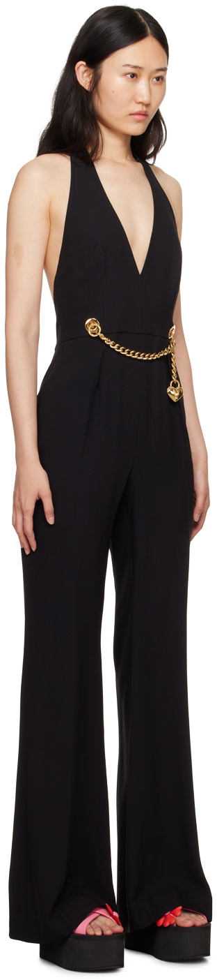 Moschino Black Chains & Hearts Jumpsuit