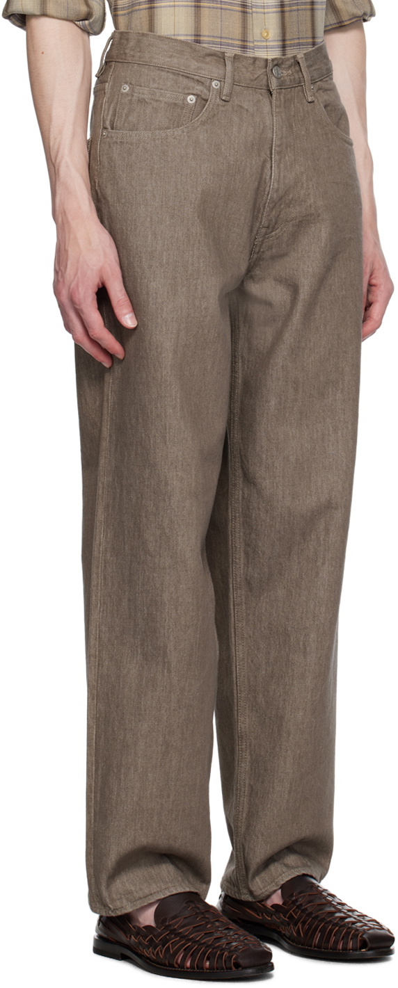 AURALEE HARD TWIST DENIM 24インチ Brown AURALEE HARD TWIST BROWN DENIM 5P PANTS 