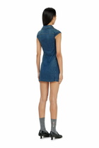 Diesel Denim shirt dress with full zip - Dresses Womens in Blue