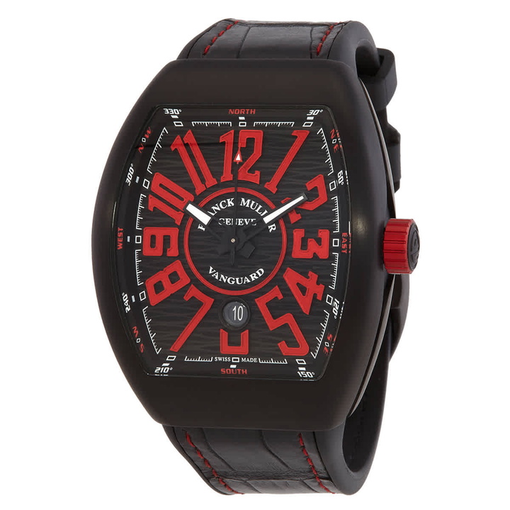 Photo: Franck Muller Vanguard Automatic Black Dial Mens Watch 45SCBLKBLKRED-1