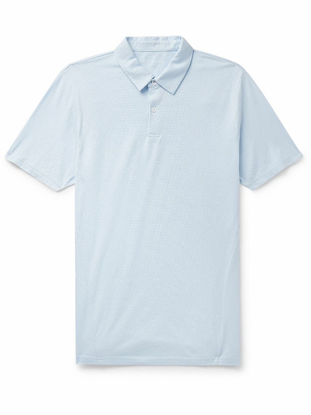 Photo: Derek Rose - Ramsay Stretch-Cotton and TENCEL™ Lyocell-Blend Piqué Polo Shirt - Blue