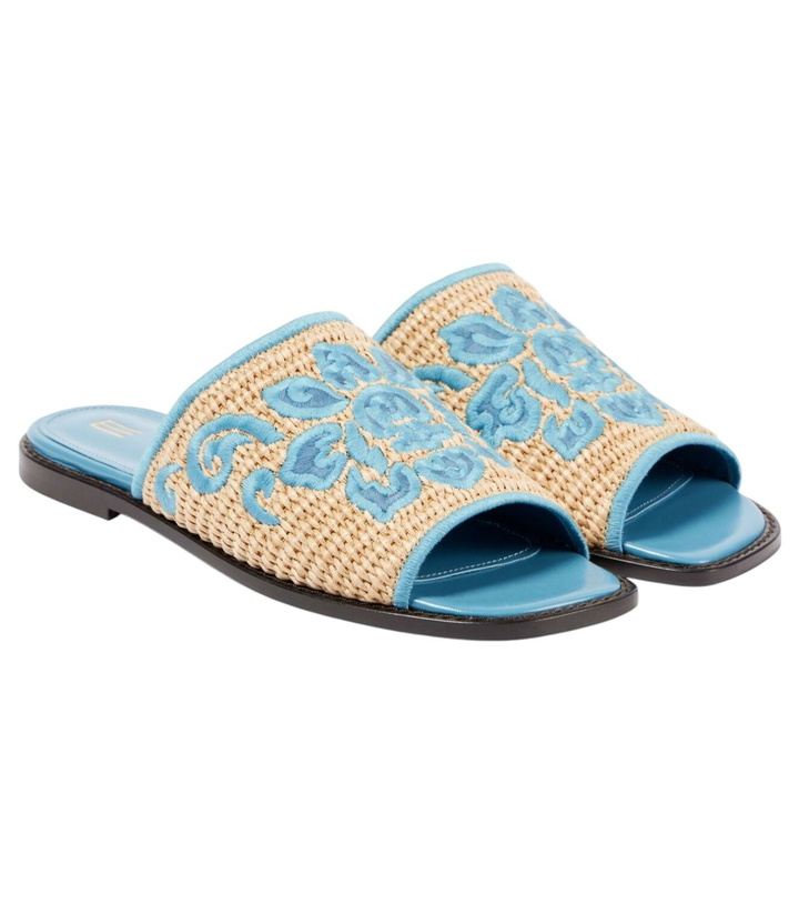 Photo: Etro Leather espadrille slides