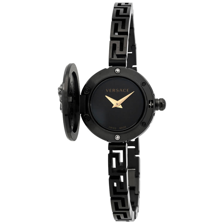 Photo: Versace Medusa Secret Quartz Black Dial Ladies Watch VEZ500321