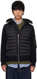 Moncler Black Hooded Down Jacket