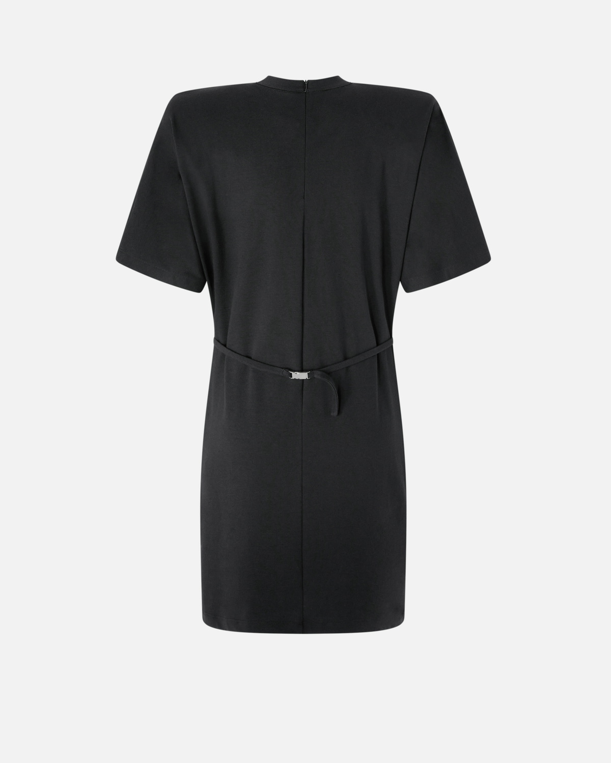 Pinko Mini Dress With Padded Shoulders And Strap Limo Black