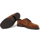 Brunello Cucinelli - Suede Derby Shoes - Men - Dark brown