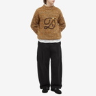 Drôle de Monsieur Men's Braided D Chunky Jumper in Brown