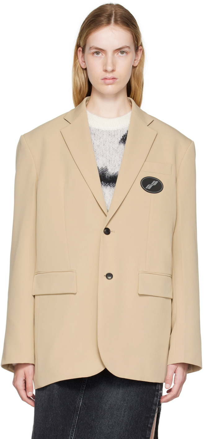 We11done Beige Oversized Suit Blazer We11done