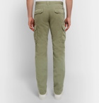 Incotex - Slim-Fit Cotton and Linen-Blend Cargo Trousers - Green