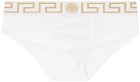 Versace Underwear Two-Pack Black & White Greca Border Briefs