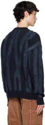 le PÈRE Blue Tyndell Stripe Sweater
