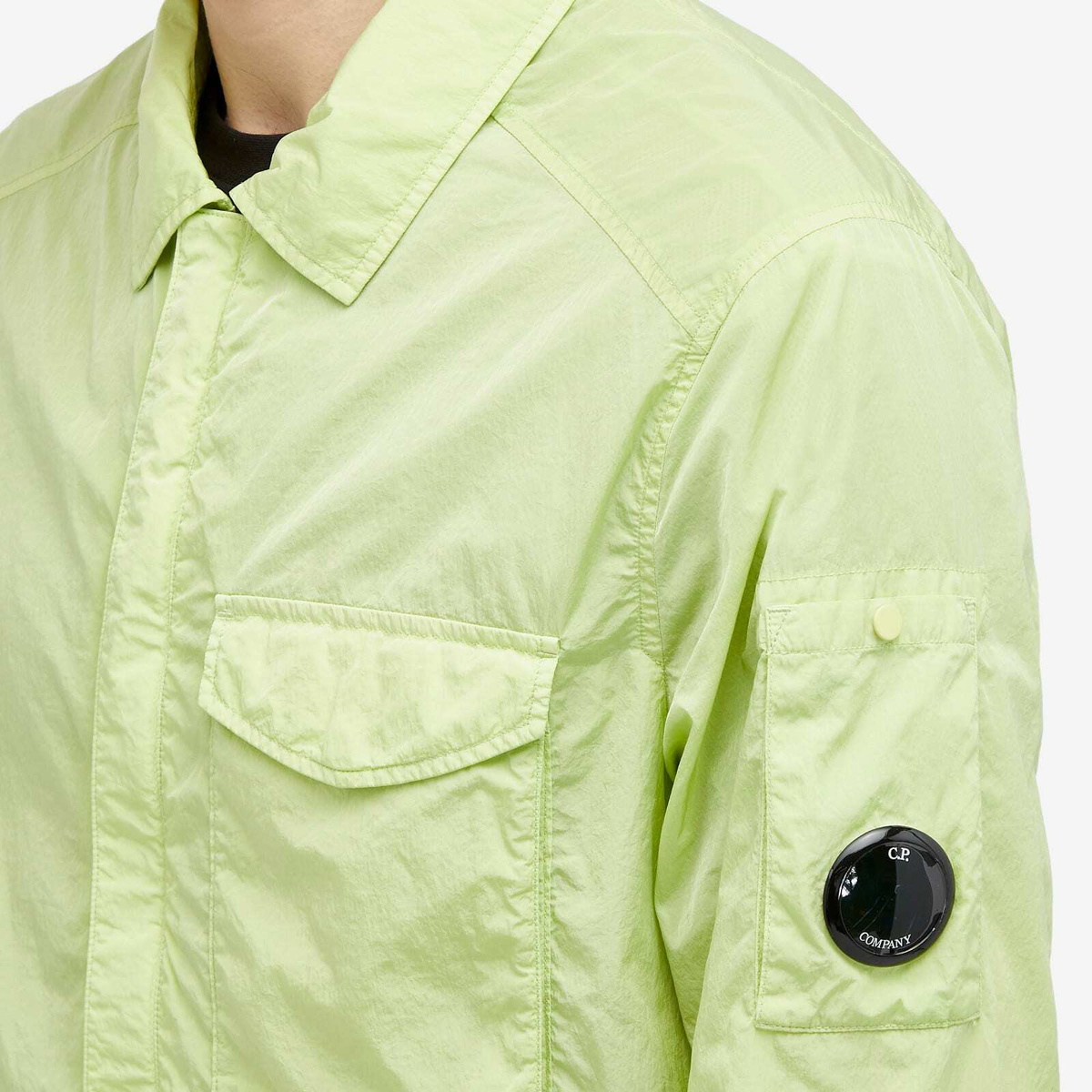 C.P. Company Men's Chrome-R Pocket Overshirt in White Pear C.P.