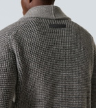 Zegna Waffle-knit cashmere and mohair cardigan