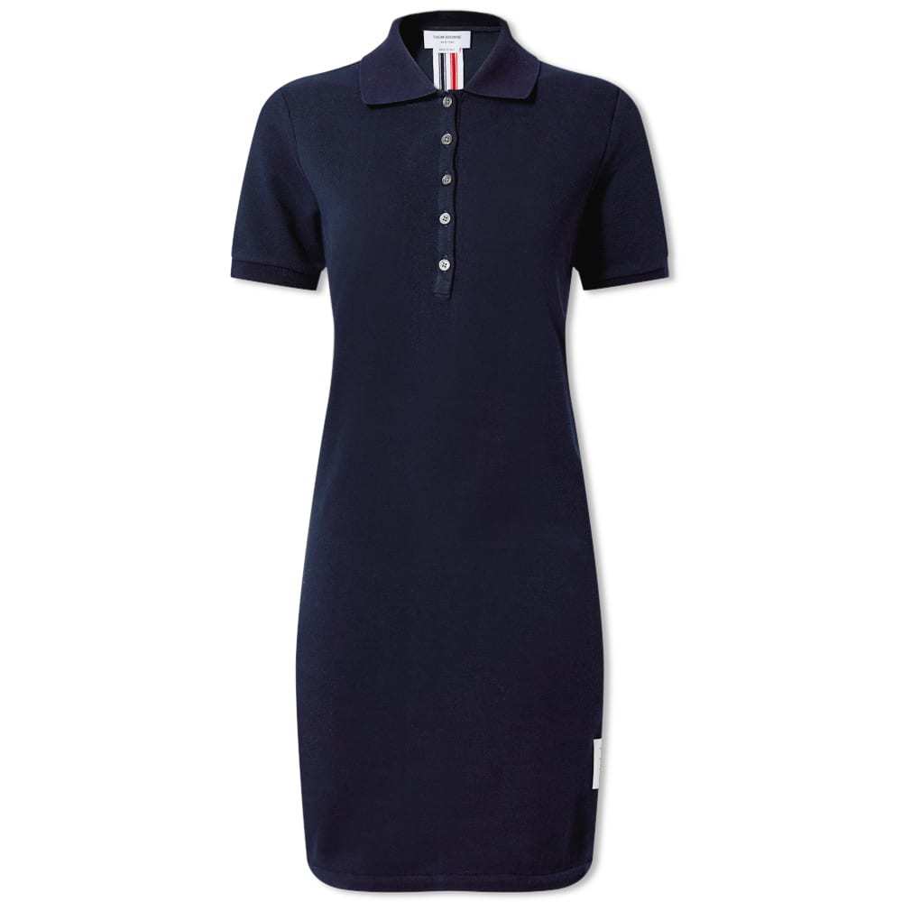 Thom Browne Women Navy Blue Cotton Polo Dress main image 1