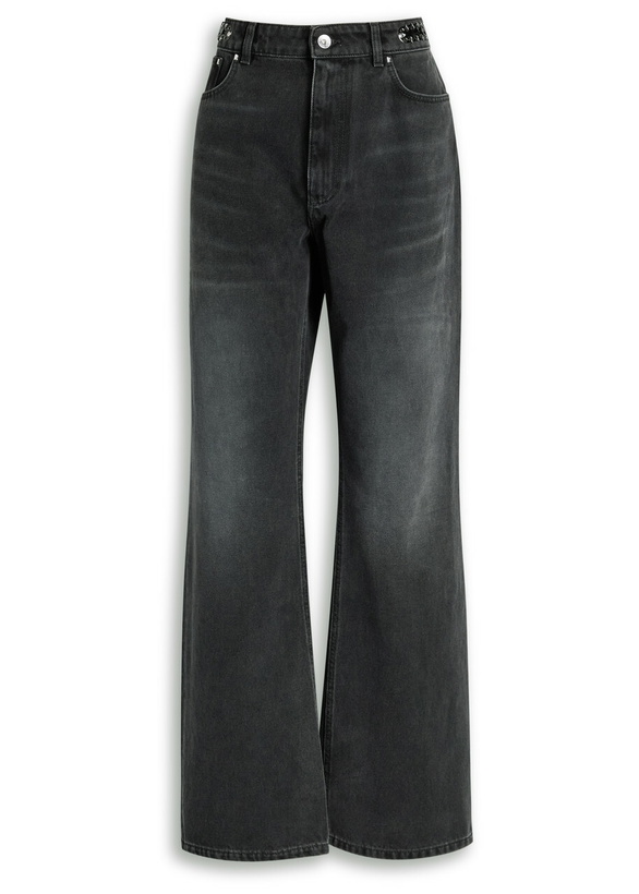 Photo: Rabanne Chain-embellished Straight-leg Jeans Black