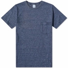 Velva Sheen Men's Twist Pocket T-Shirt in Heather Navy