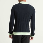 Casablanca Men's Boucle Polo in Black
