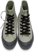 Off-White Taupe Mid-Top Vulcanized Sneakers