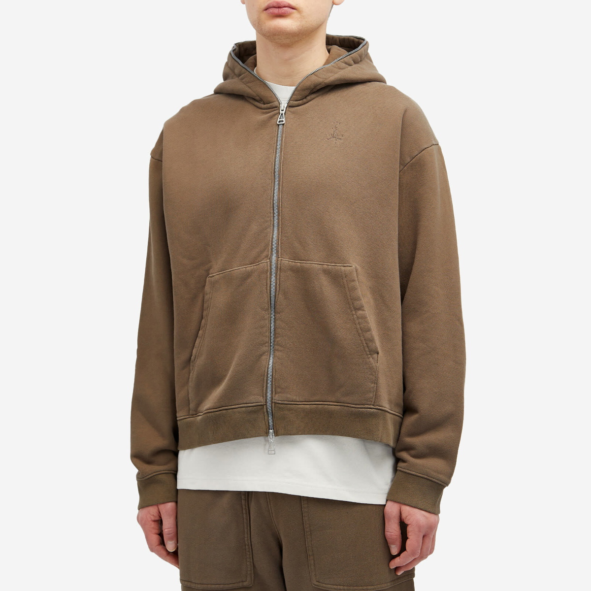 Air Jordan Men's x Travis Scott Full Zip Hoodie in Palomino