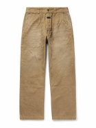 Fear of God - Utility Straight-Leg Distressed Cotton-Canvas Trousers - Brown