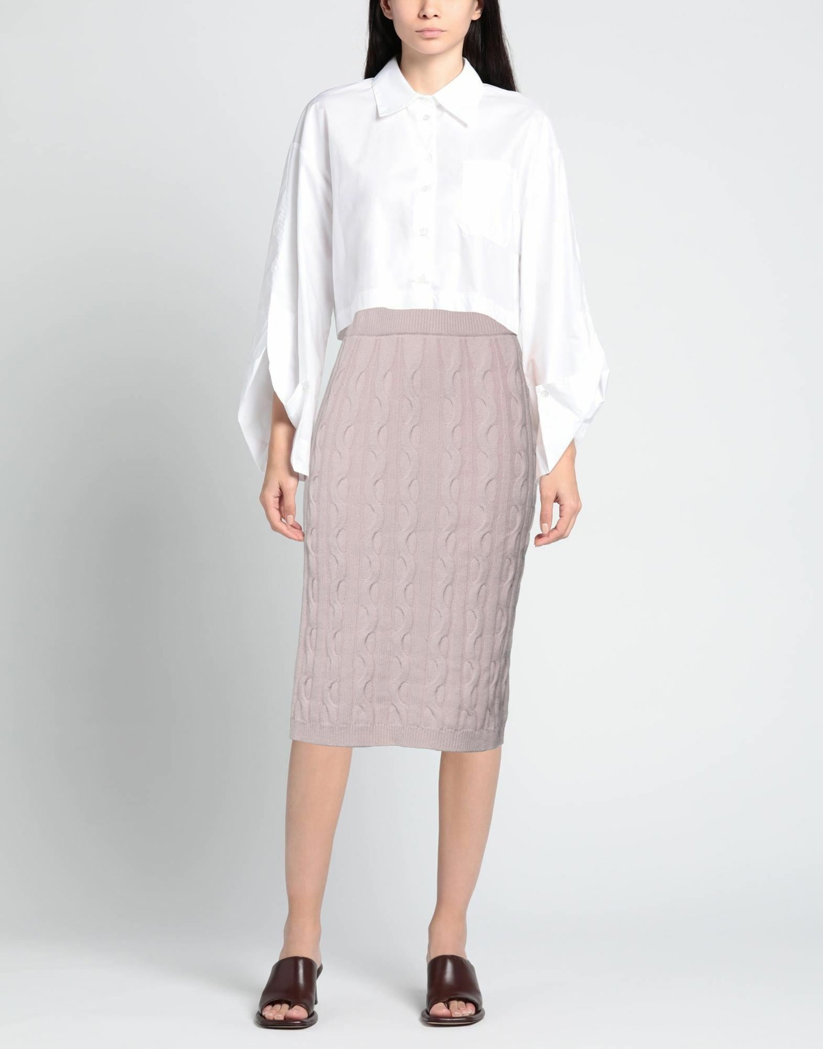 Drumohr Womens Midi skirt in Pink